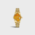 LAARVEE Golden Precision Steel - Fluted Bezel / Tiger's Eye Dial