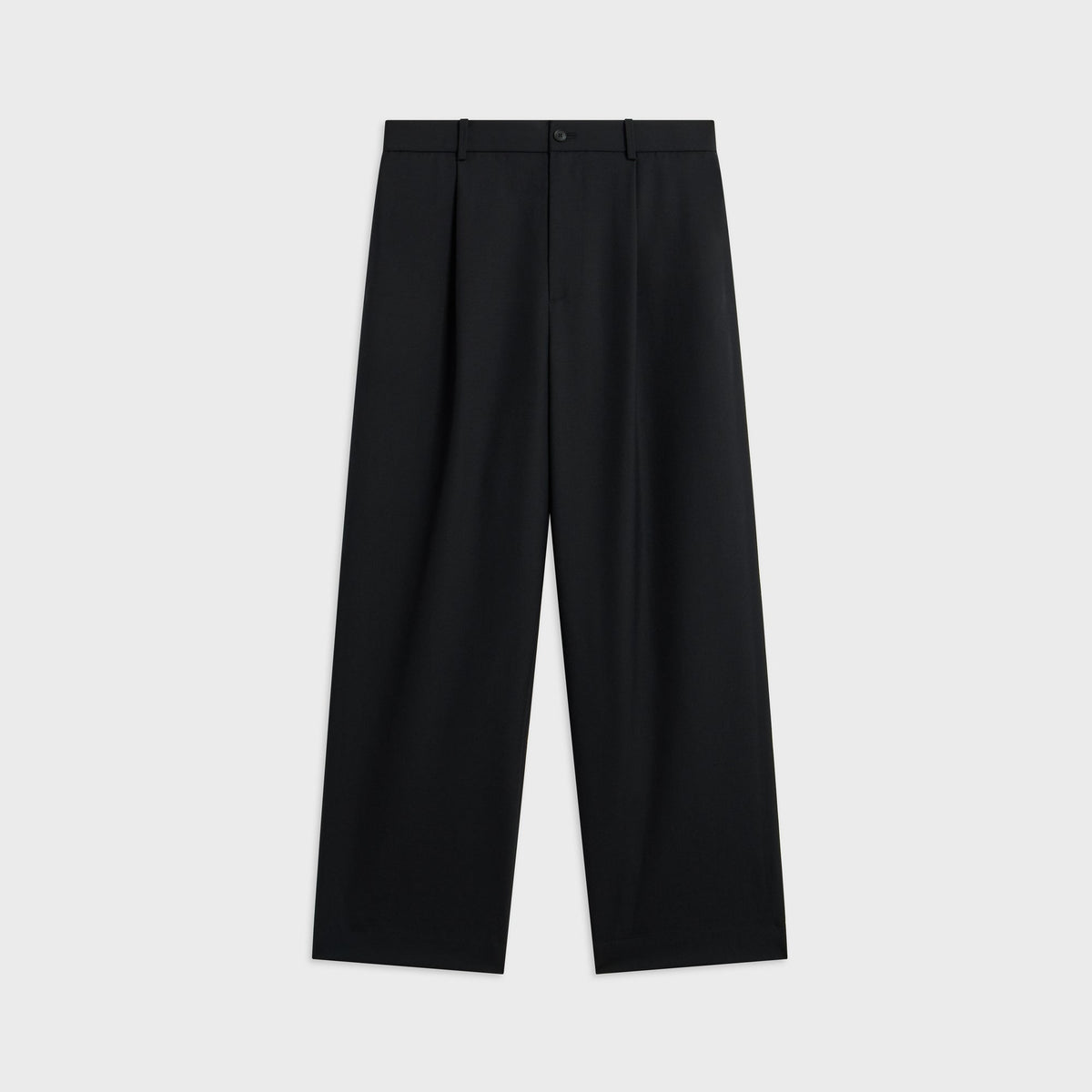 ATON Wool Tropical Loose Fit Pant - Black