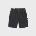 vowels Overdyed Painter Short - Black