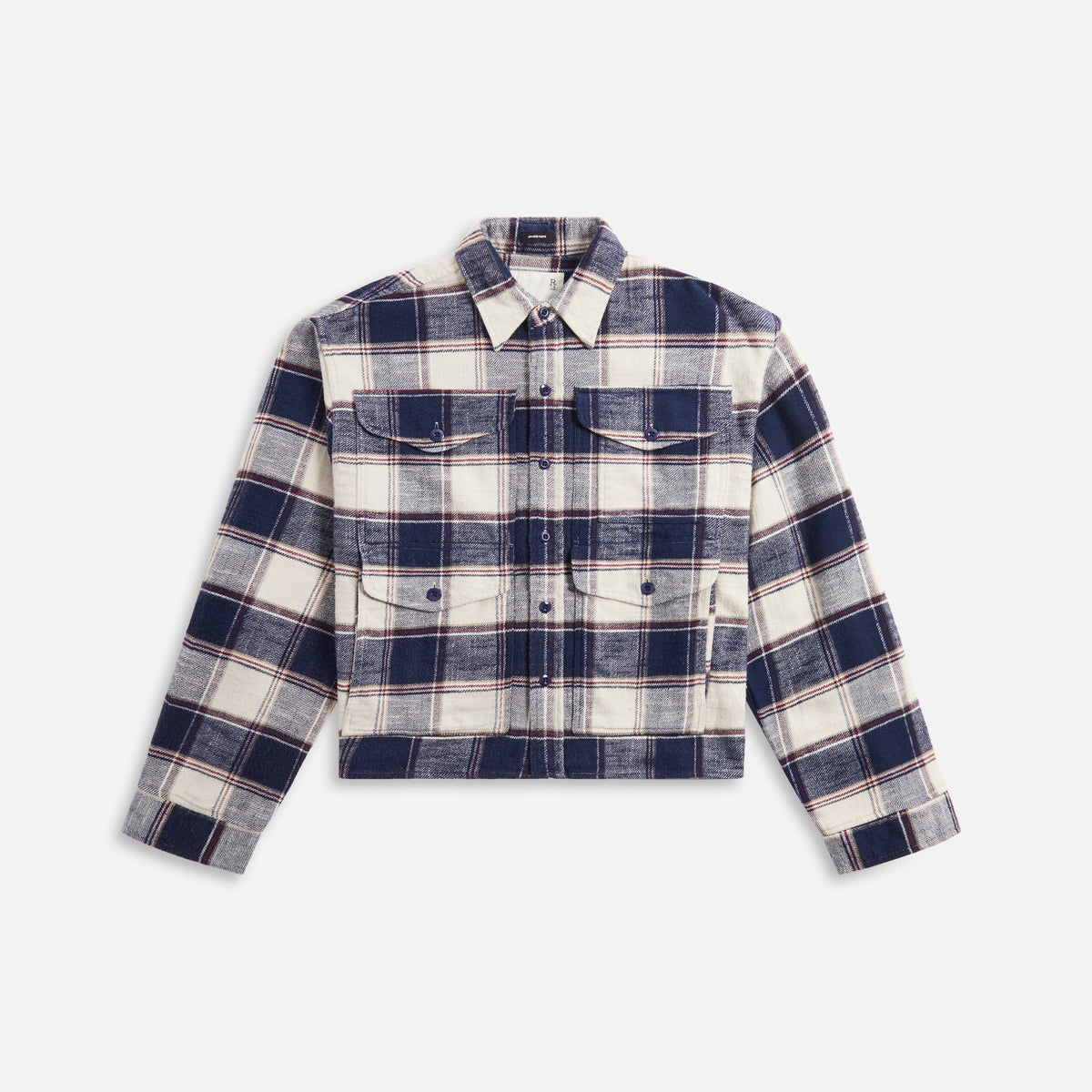 R13 Cropped Multipocket Overshirt - Eru Plaid