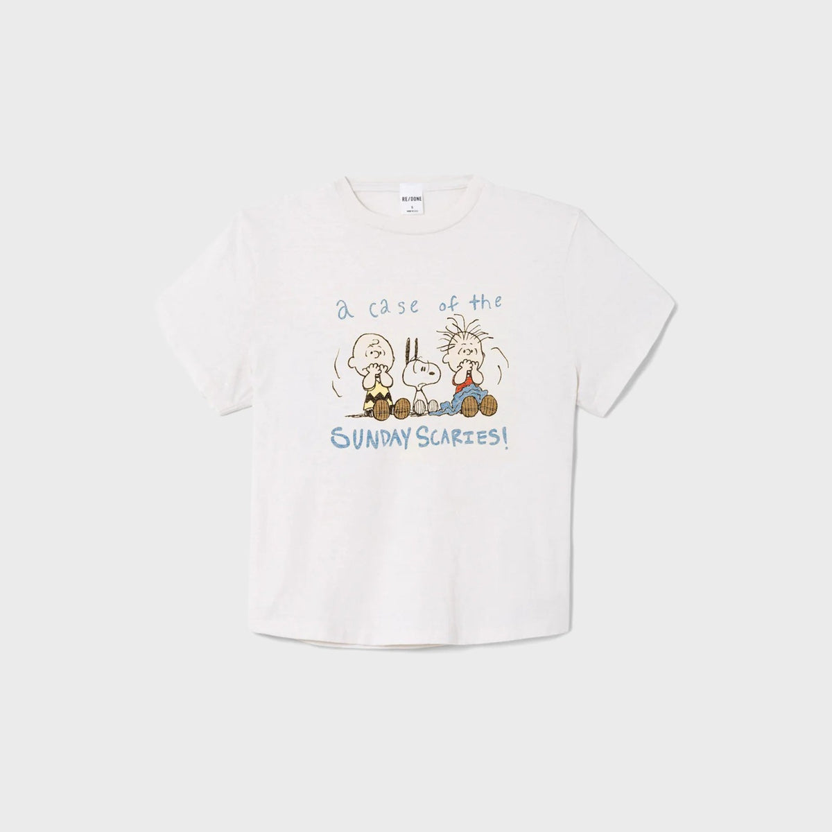 ReDone 50s Boxy Scaries Tee - Vintage White