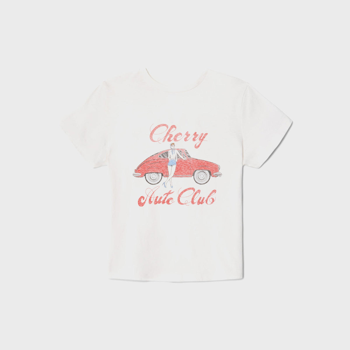 ReDone Classic Tee Cherry Auto - Vintage White