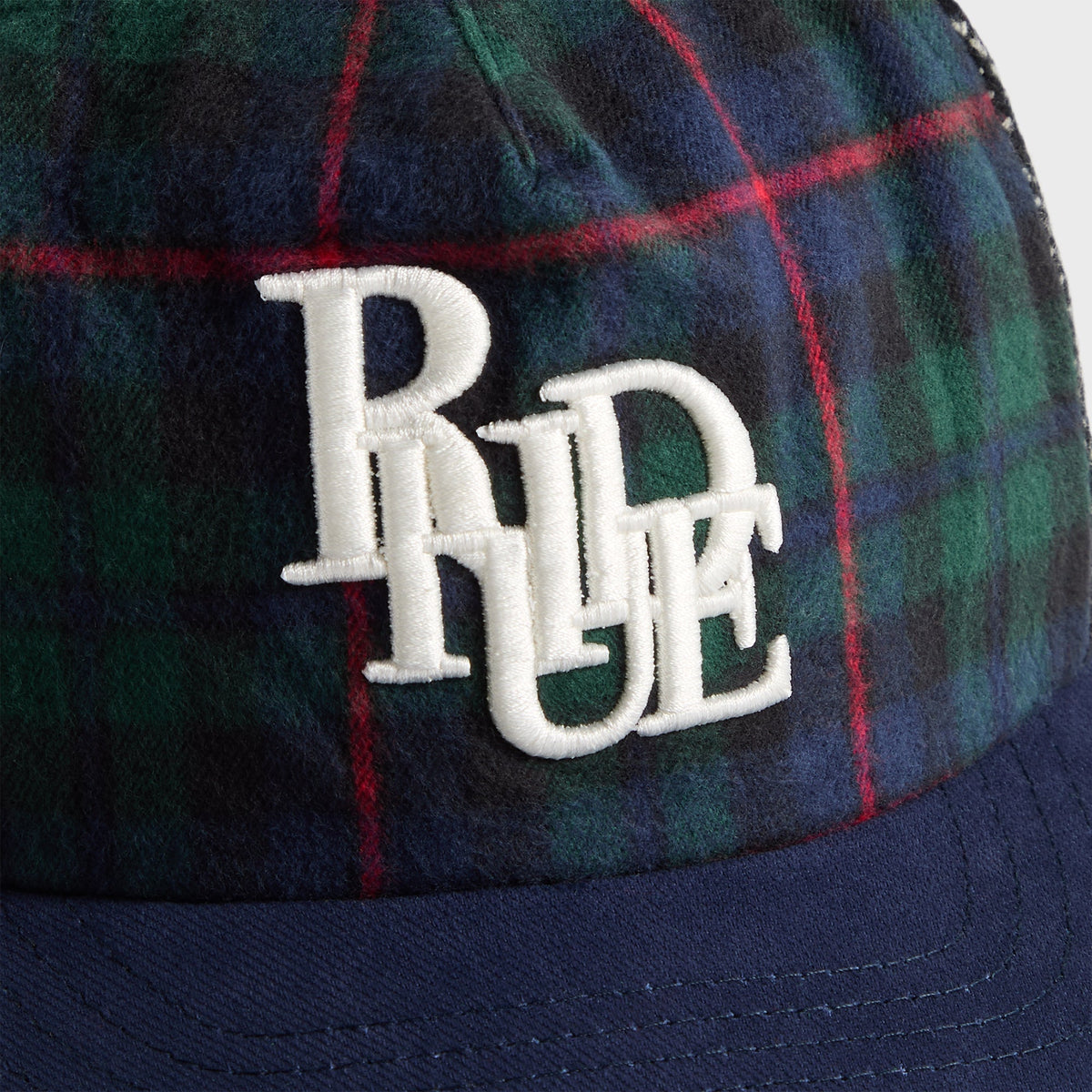 Rhude Multi-Flannel Scramble Logo Cap - Multi / White
