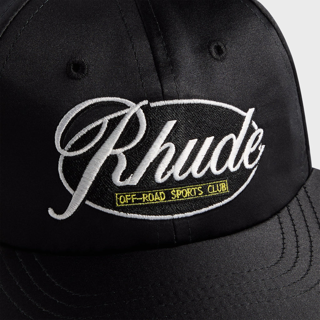 Rhude Sports Club Curved Brim Cap - Black