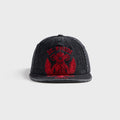 Rhude St. Rhude Seal Denim Curved Brim Cap - Agoura Black / Red
