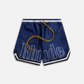 Rhude Basketball Logo Swim Short - Blue / Black / White