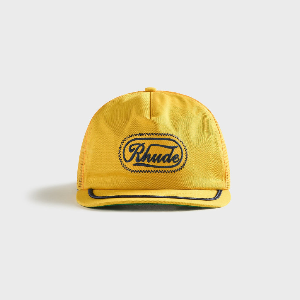 Rhude Patch Trucker Cap - Yellow / Navy