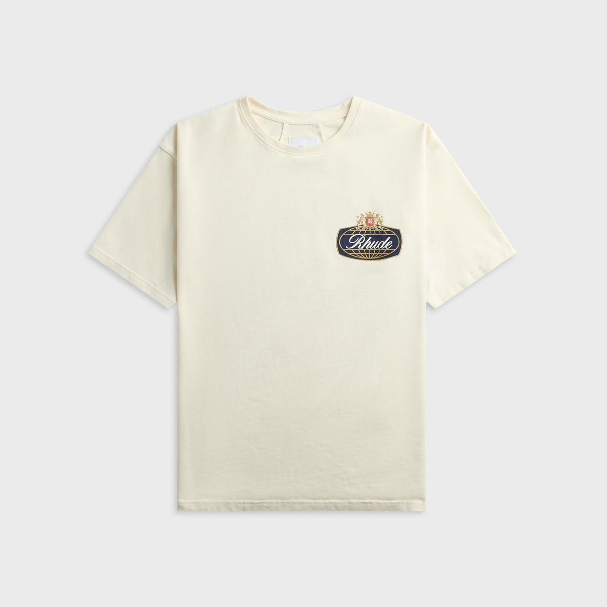 Rhude Safari Crest Tee - Vintage White / Blue / Red