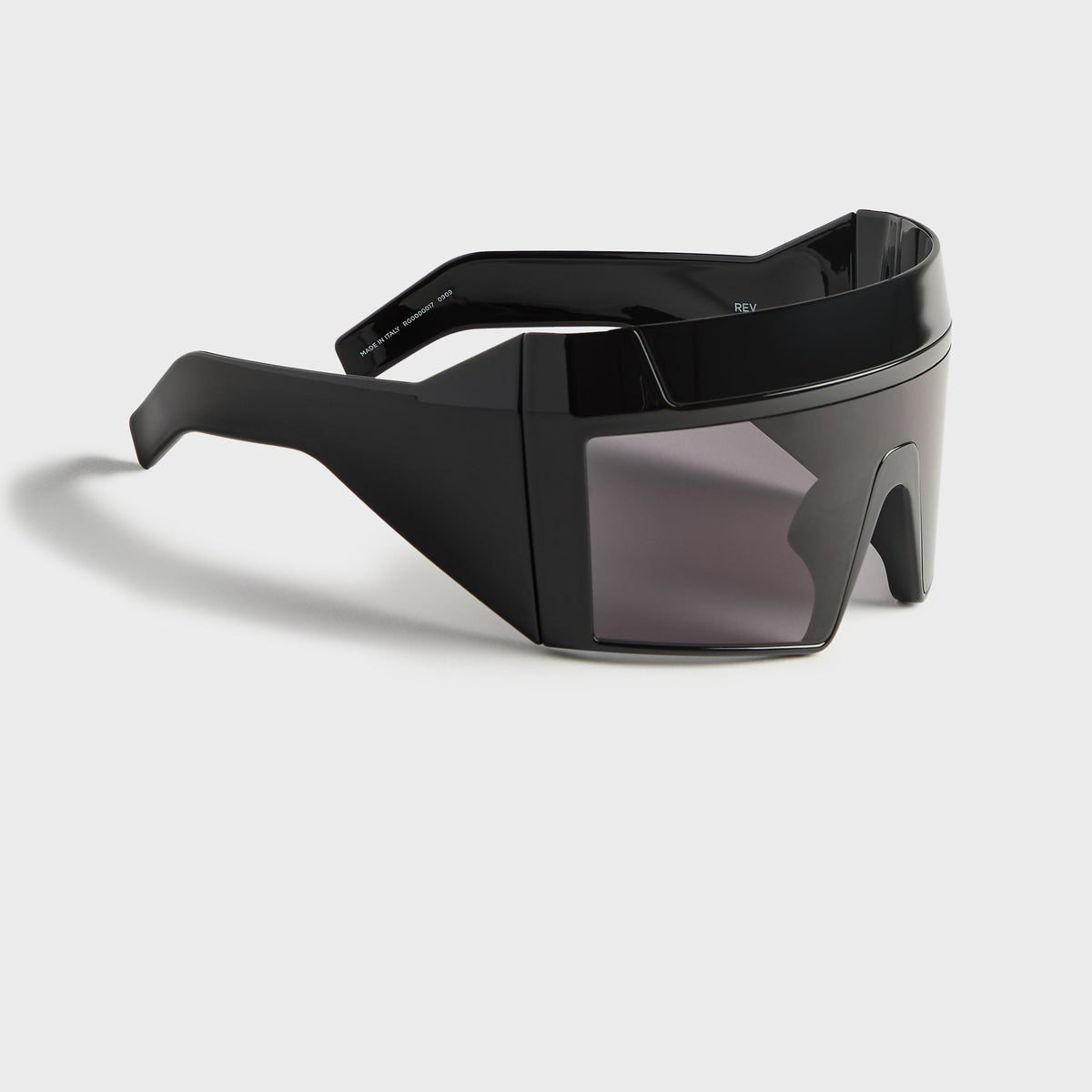 Rick Owens Rev Shiny Shield Sunglasses - Black