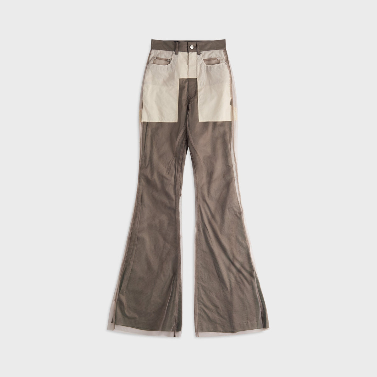 Rick Owens Bolan Mesh Bootcut Trousers - Dust
