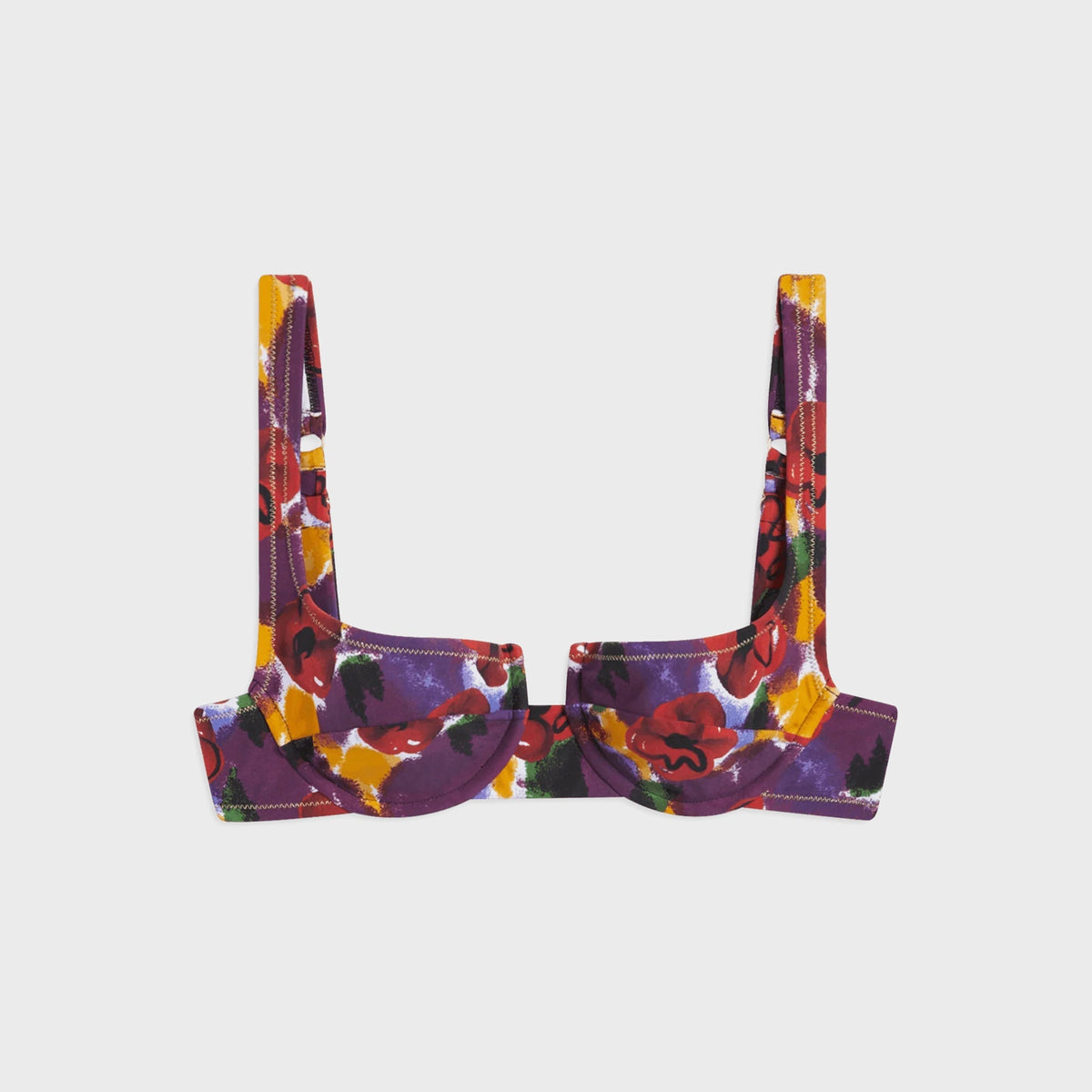 Reina Olga Brigitte Bikini Top - Porto Rafael Print