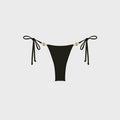 Reina Olga Carioca Splash Skimpy Bikini Bottom - Black Lurex