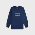 South2 West8 Simplify, Simplify Long Sleeve Crew Neck Tee - Navy