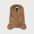Susanna Chow Dorothy Suede Coat - Sand