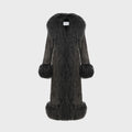 Susanna Chow Dorothy Suede Maxi Coat - Graphite
