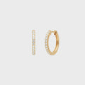 SHASHI Micro Teeny Tiny Pave Huggies - Gold