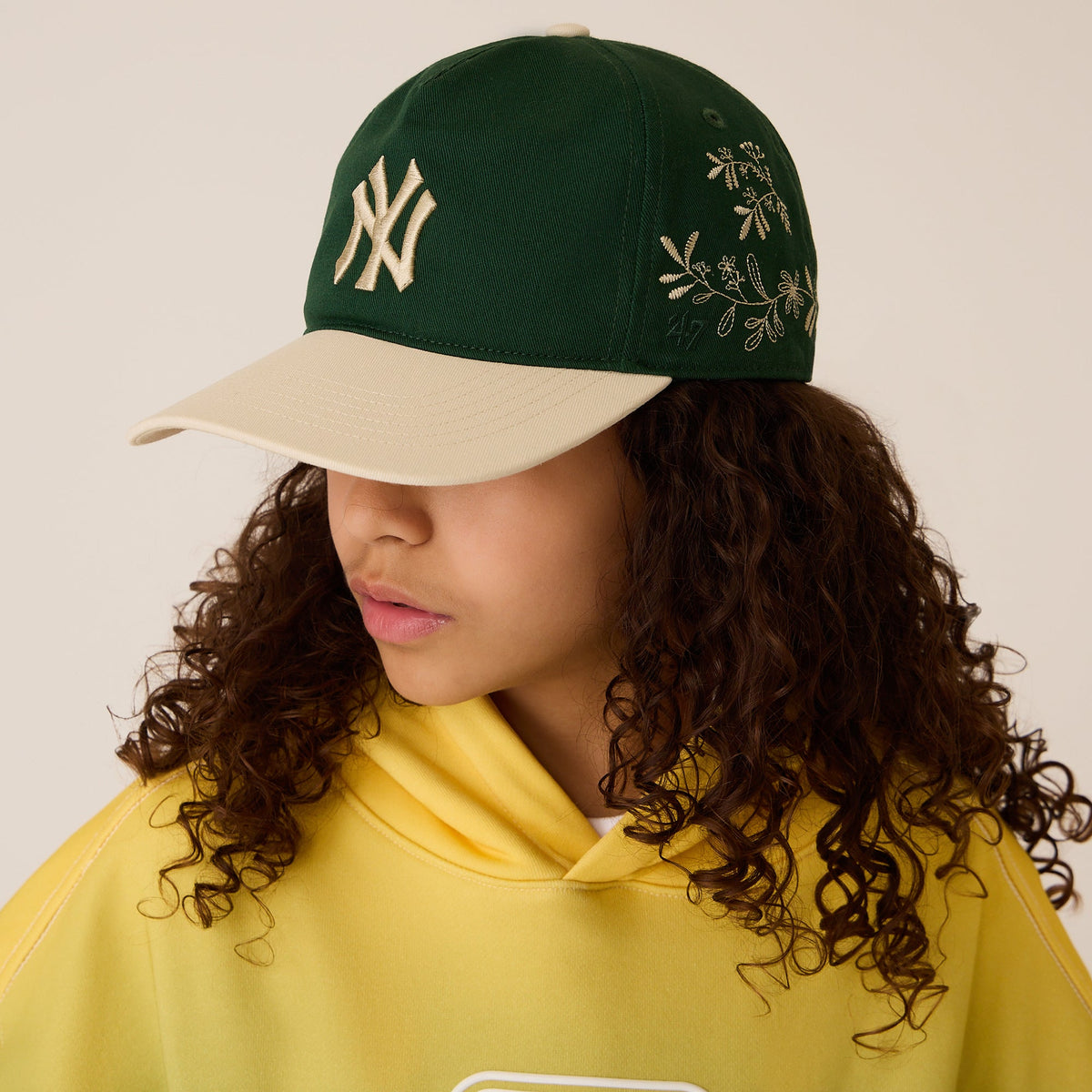 Kith Kids & '47 for the New York Yankees Embroidered Floral Cap - Scarab