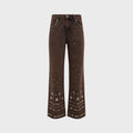 Siedres Junie Studded Denim Pant - Brown