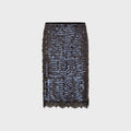Siedres Helene Sequin Embellished Midi Skirt - Black
