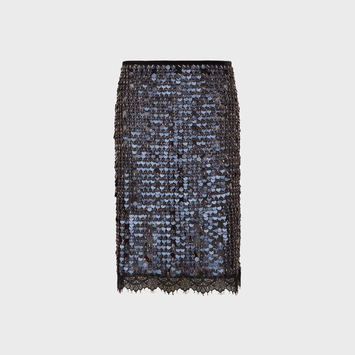 Siedres Helene Sequin Embellished Midi Skirt - Black