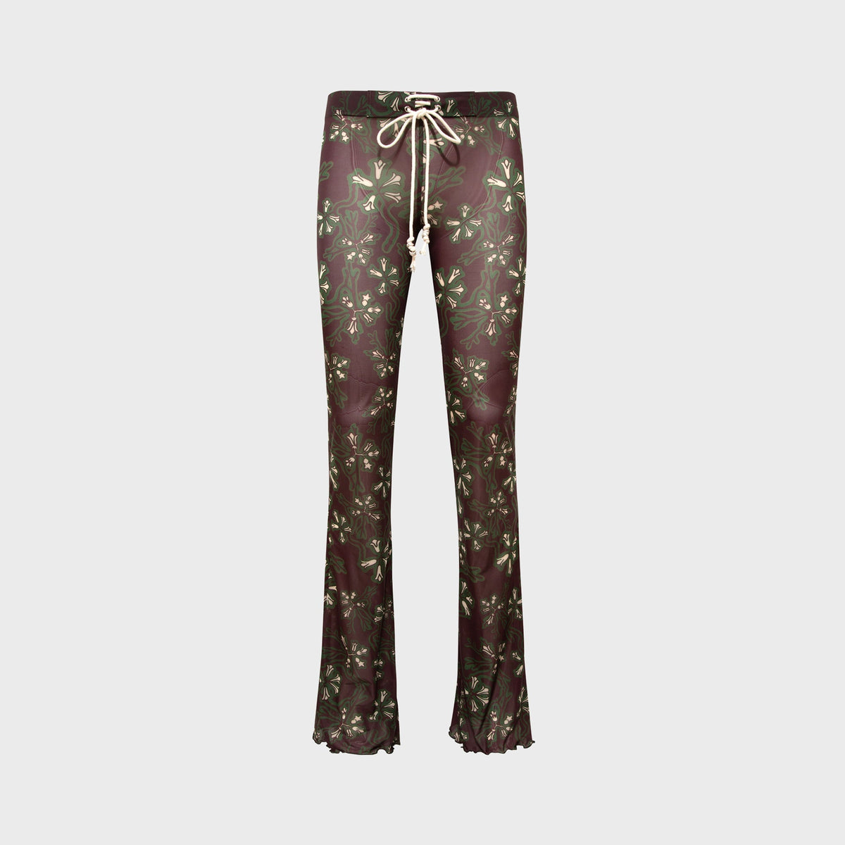 Siedres Dania Sheer Printed Drawstring Mesh Pant - Multi