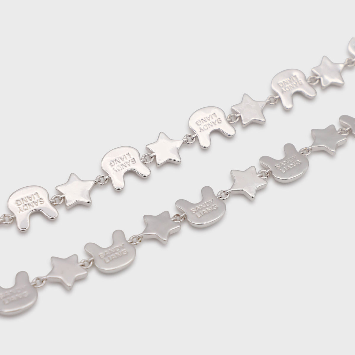 Sandy Liang Terminator Bunny Star Necklace - Silver
