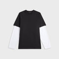 Stampd Double Layer Long Sleeve Relaxed Tee - Black / White