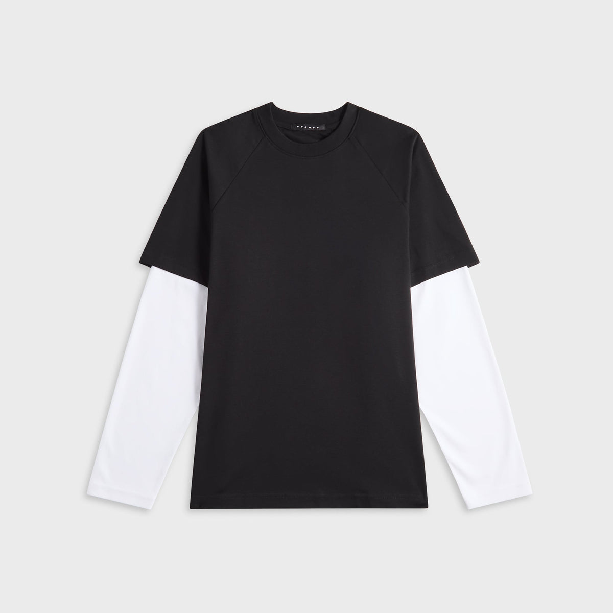 Stampd Double Layer Long Sleeve Relaxed Tee - Black / White