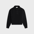 Studio Nicholson Ribbed Knit Polo Shirt - Black