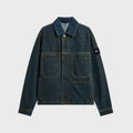 Stone Island Laser Pigment Indigo Denim Coach Jacket - Blue Black