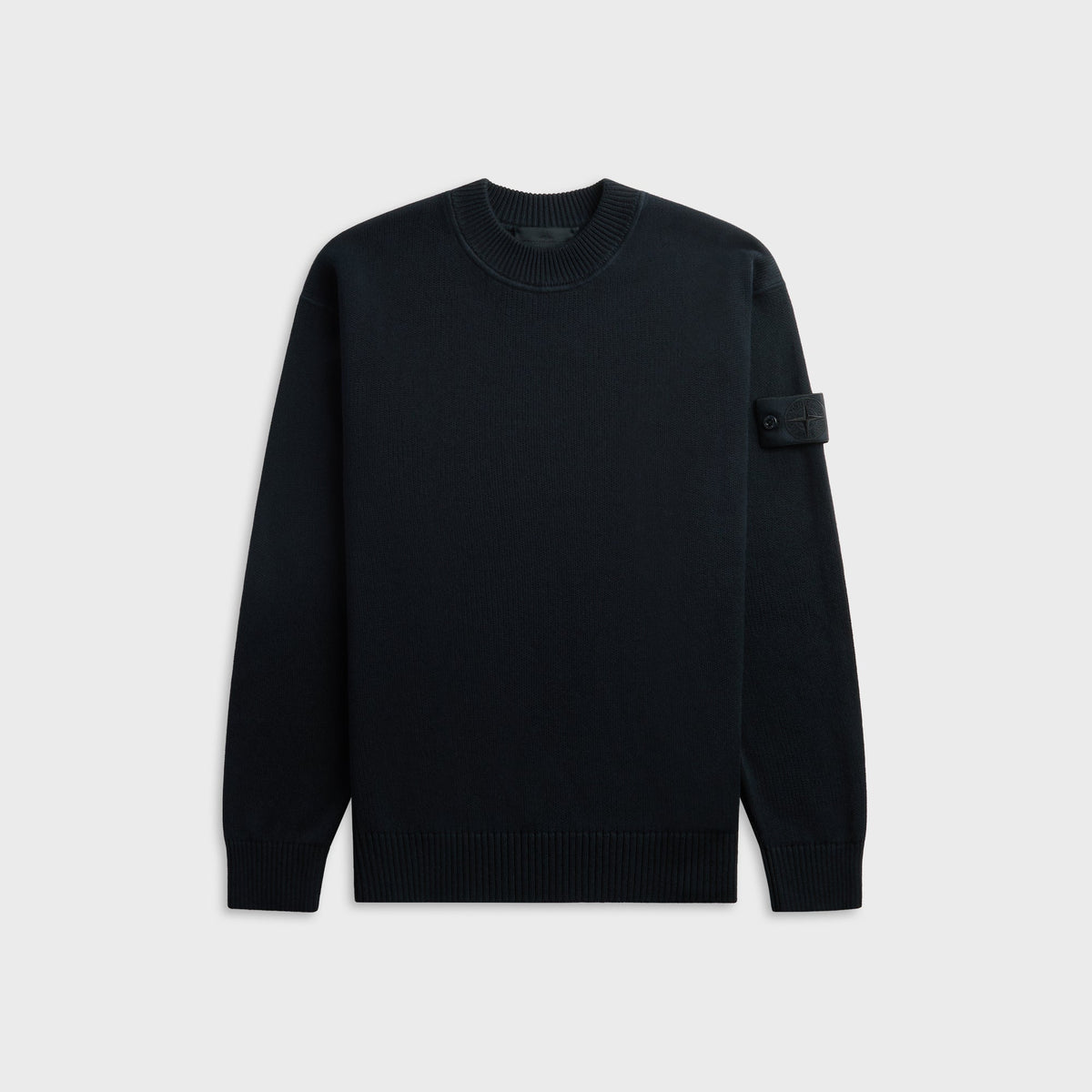 Stone Island Cotton Cashmere_S.I. Ghost Crewneck Jumper - Navy Blue