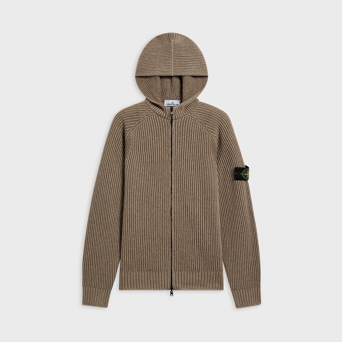 Stone Island Two Tone Vanise Cashmere Reversible Hoodie - Biscuit