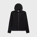 Sunflower Rib Zip Sweat Hoodie - Black