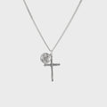 Emanuele Bicocchi Scudo Cross Logo Necklace - Silver