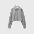Alexander Wang Croped Button Down Shirt - Grey