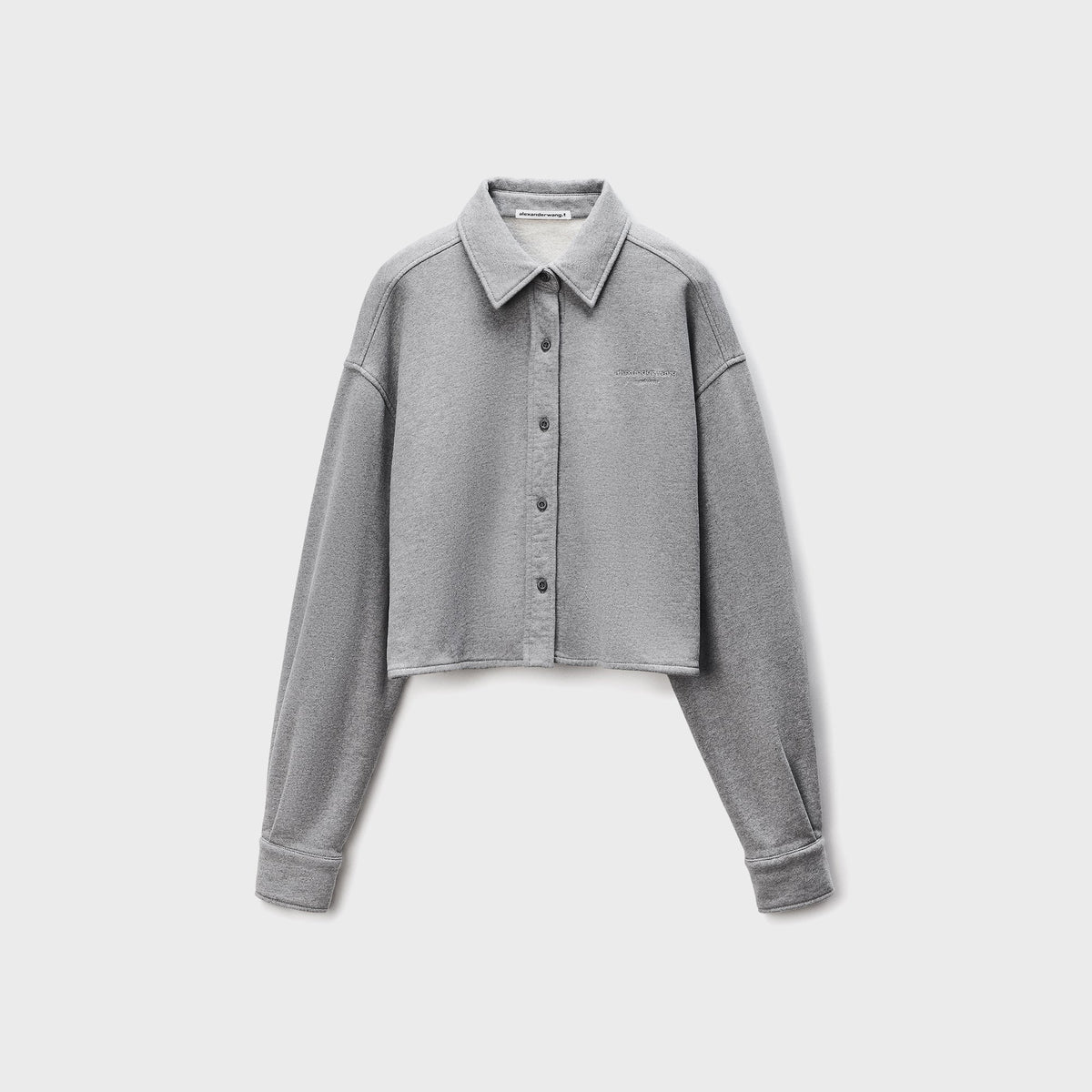 Alexander Wang Croped Button Down Shirt - Grey