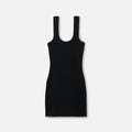 Alexander Wang Mini Tank Dress with Embossed Logo - Black