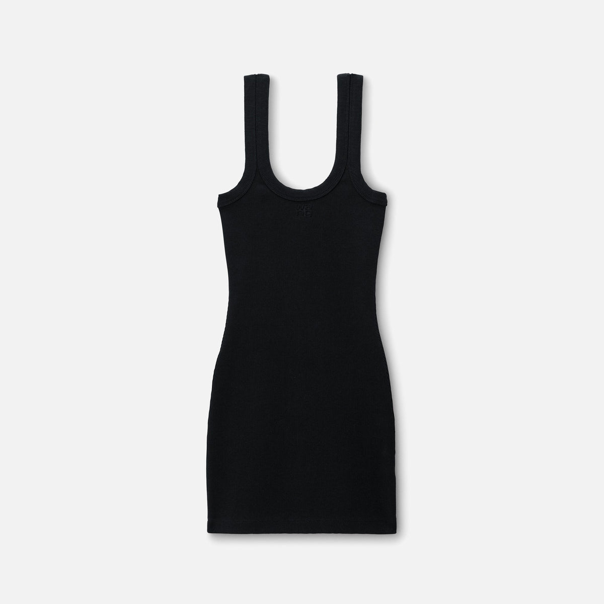 Alexander Wang Mini Tank Dress with Embossed Logo - Black