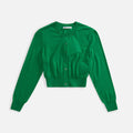 Alexander Wang Superfine Cropped Crewneck Cardi - Fern