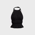 Tae Park Chiffon Wrap Top - Black