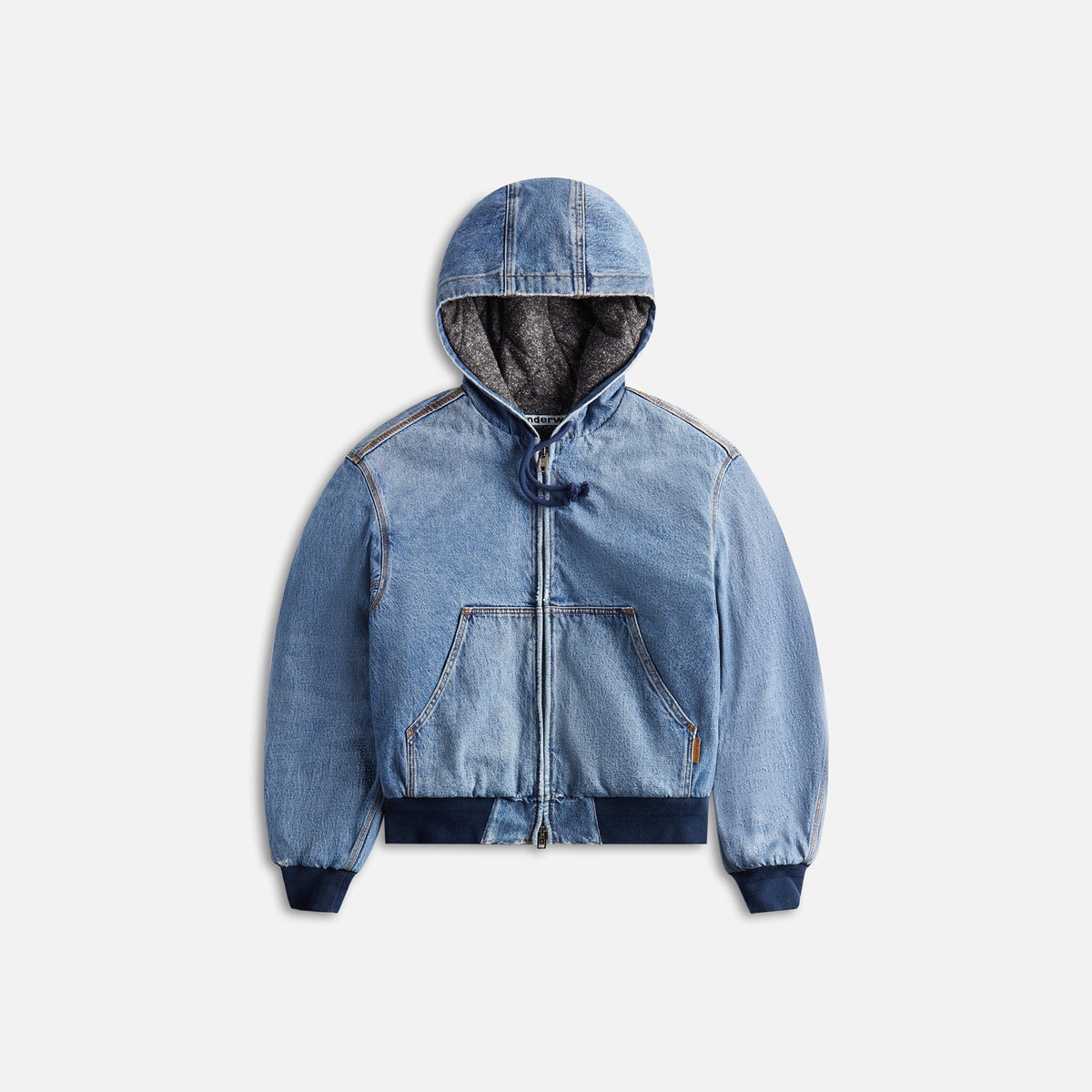Alexander Wang Unisex Rounded Workwear Zip front Jacket - Worn Indigo