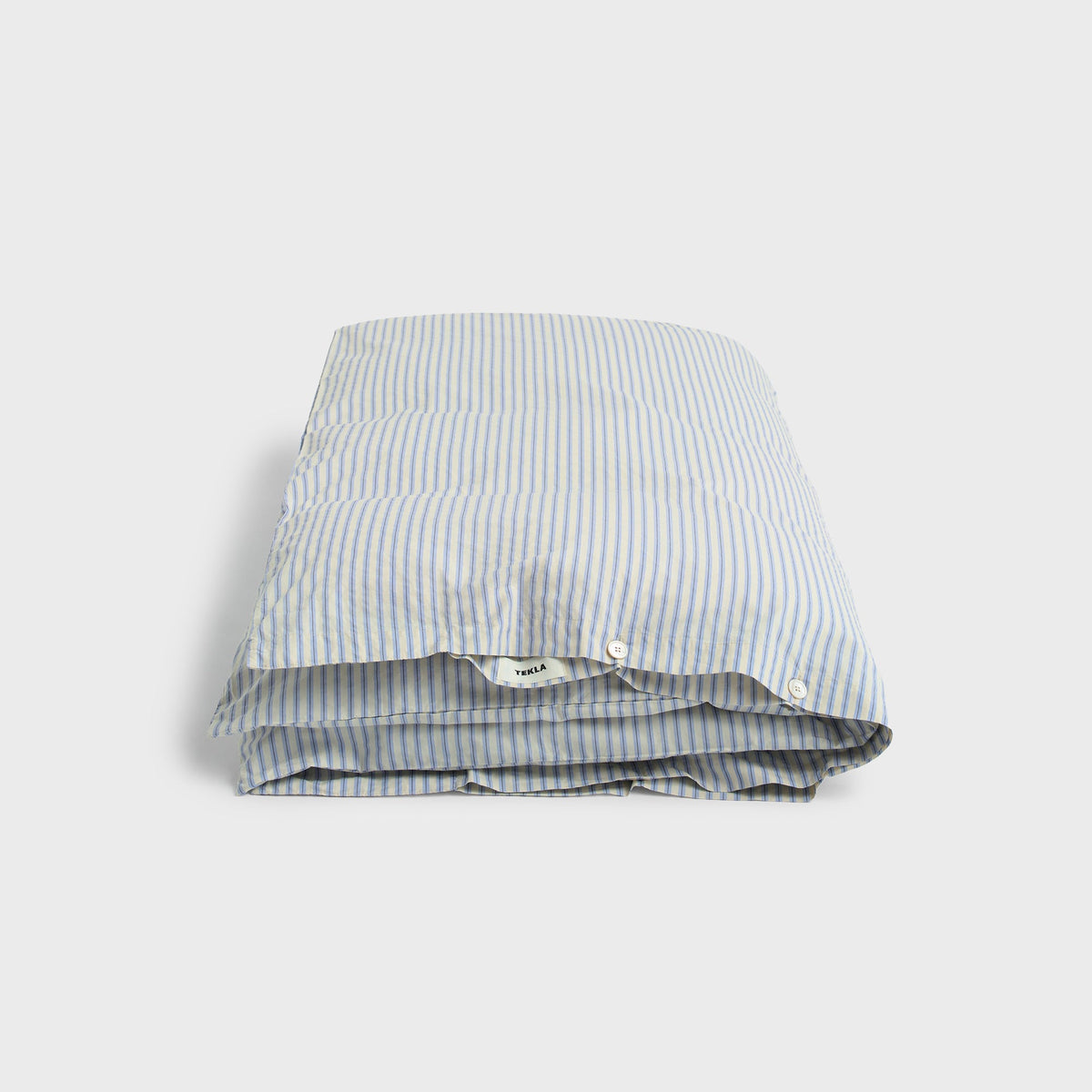 Tekla Percale Double Duvet Cover - Flint Stripes