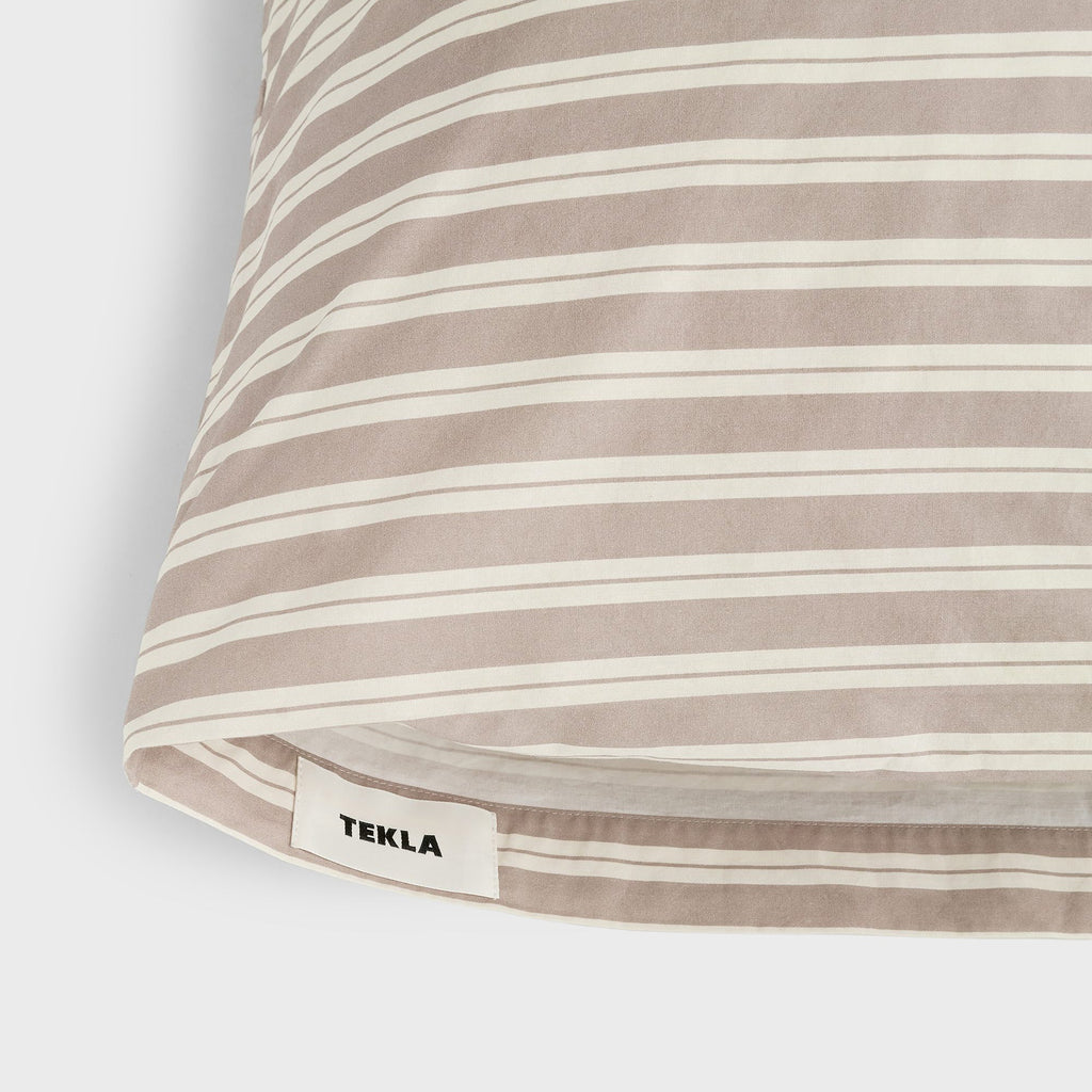 Tekla Percale Pillow Sham - Clay Stripes
