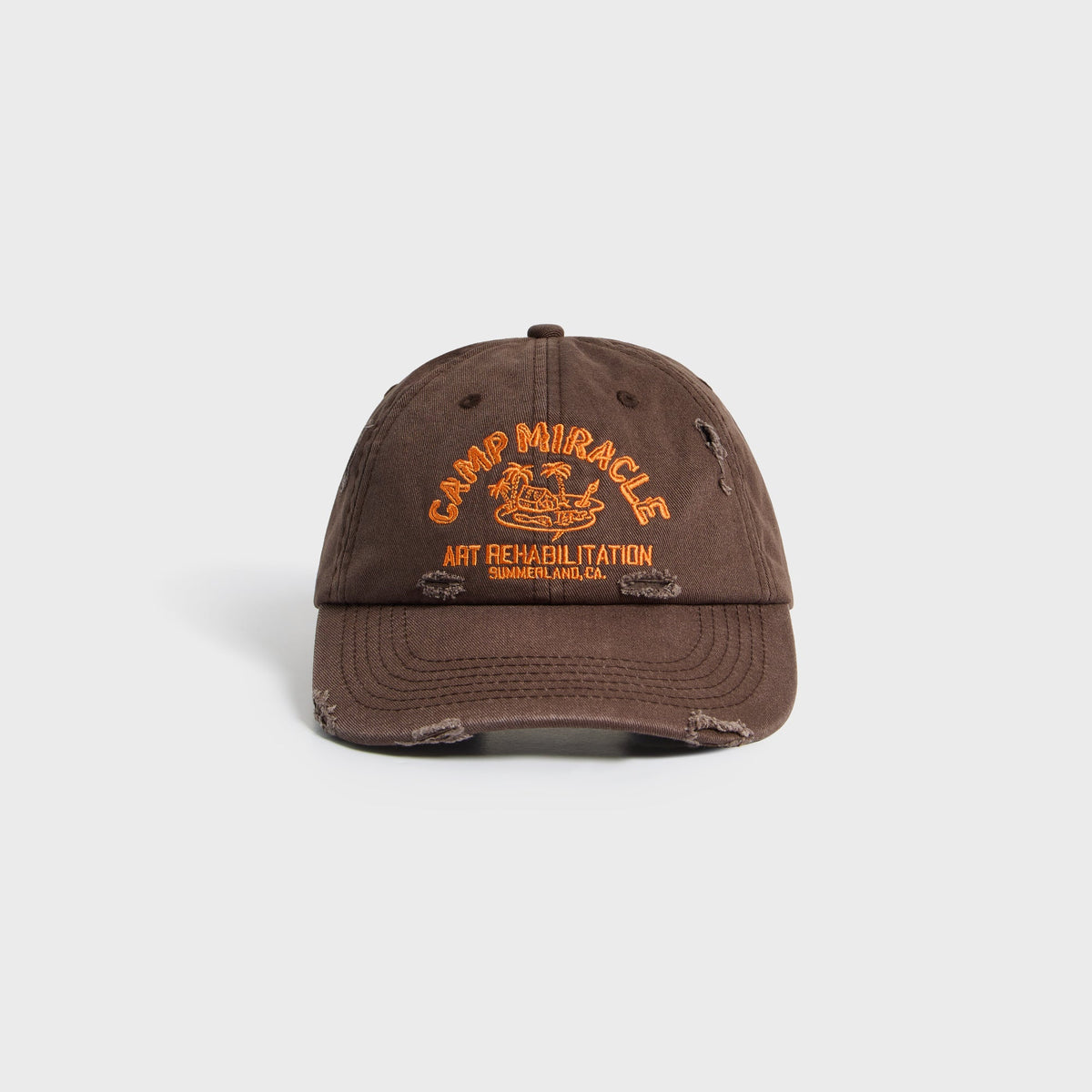 NAHMIAS Camp Miracle 6 Panel Hat - Vintage Brown Cotton
