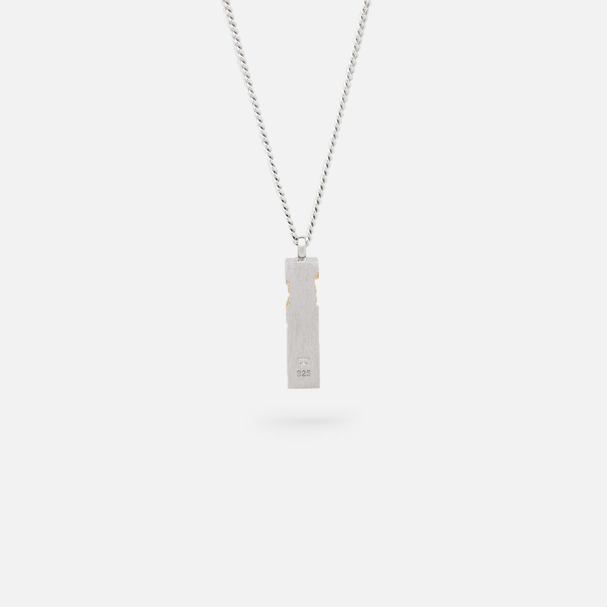 Tom Wood Mined Cube Pendant 20.5in - Reflective / Silver