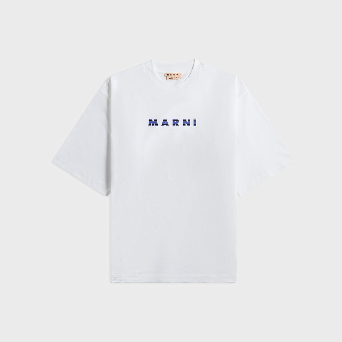 Marni Printed Stripe Logo Tee - Lily White