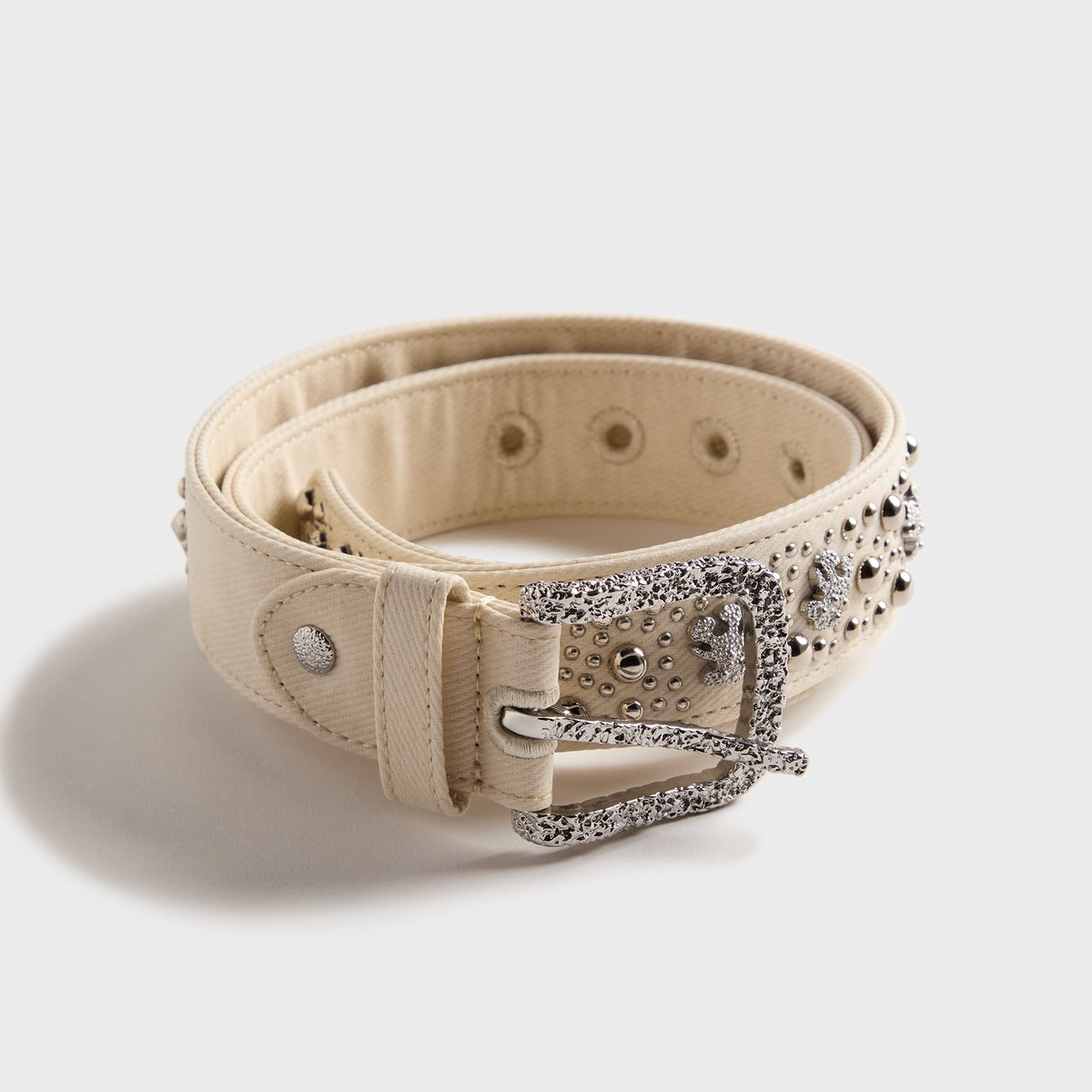 Veneda Carter Teddy Studded Belt - Off White