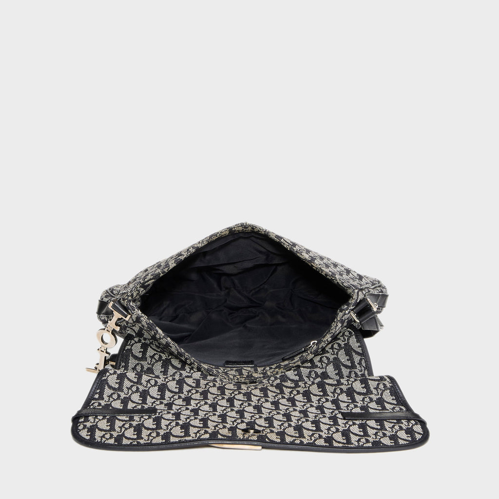WGACA Christian Dior Vintage Trotter Flap Messenger Bag - Blue