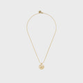 WGACA Christian Dior Vintage Gold Plated Openwork Circle Logo Pendant Necklace - Gold