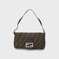 WGACA Fendi Zucca Canvas Baguette Bag - Brown